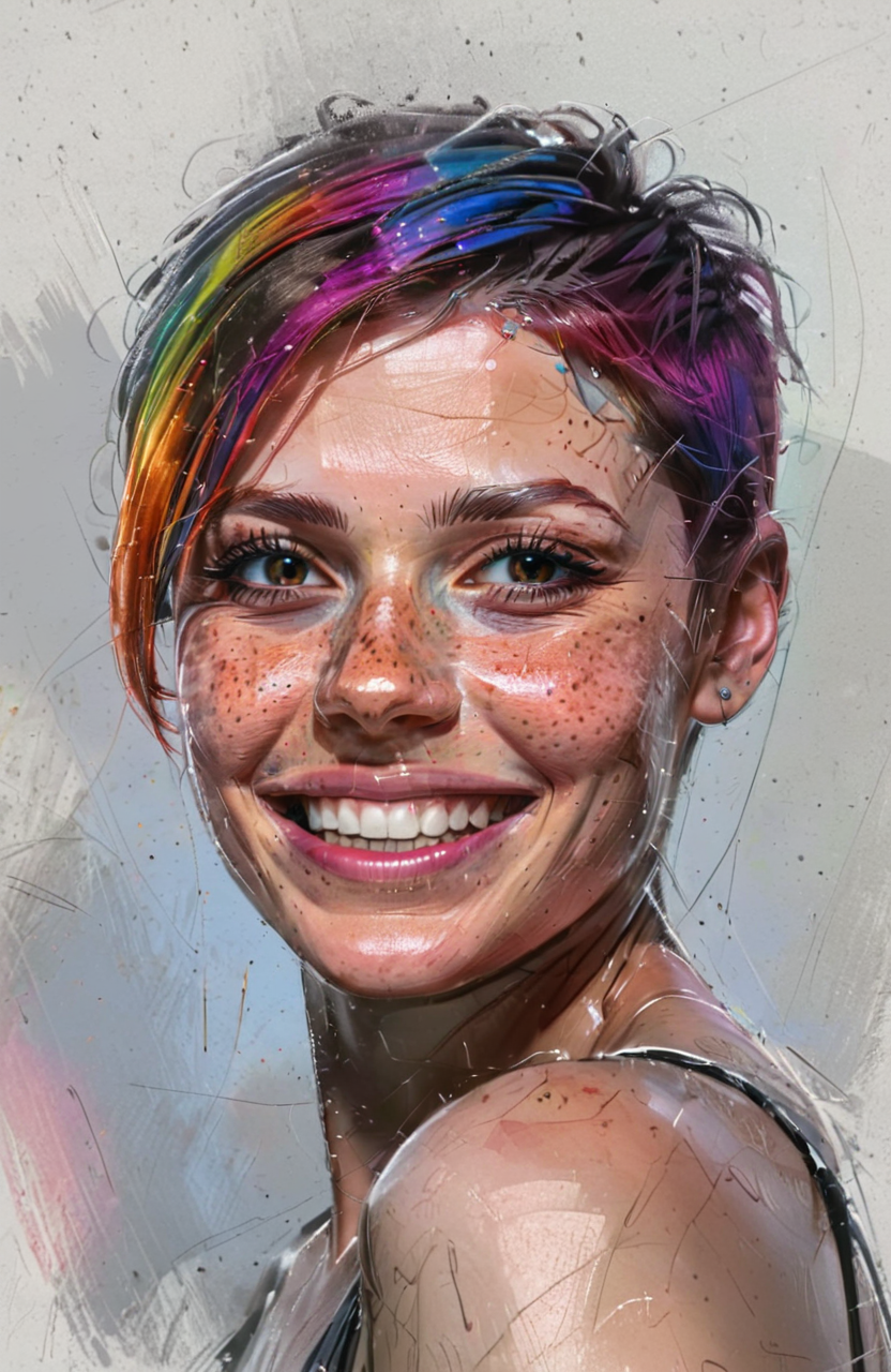 35854-3960357915-beautiful lady, (freckles), big smile, brown hazel eyes, Short hair, rainbow color hair, dark makeup, hyperdetailed photography,.png